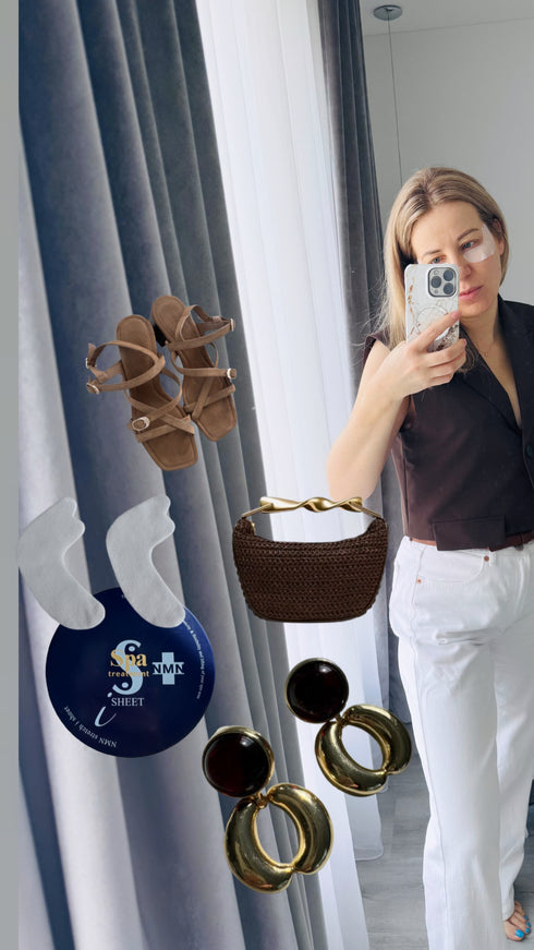 SPA TREATMENT NMN STRECH EYE SHEET MASK / JAUNINANČIOS PAAKIŲ KAUKĖS 60 vnt PADELIŲ