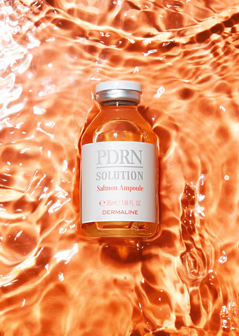 DERMALINE PDRN SOLUTION SALMON AMPOULE Dvigubo Poveikio Regeneruojanti Ir Stangrinanti Ampulė Su PDRN, 30 G
