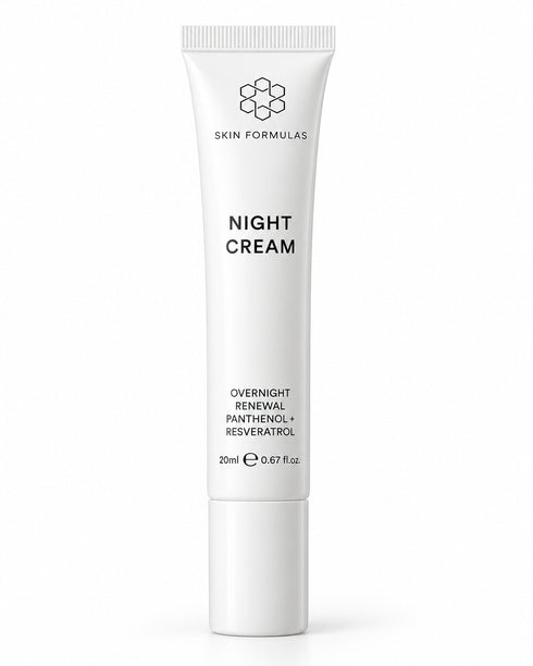 SKIN FORMULAS NIGHT CREAM SKIN ATKURIAMASIS KREMAS SU KERAMIDAIS, PEPTIDAIS IR RESVERATROLIU, 20 ML