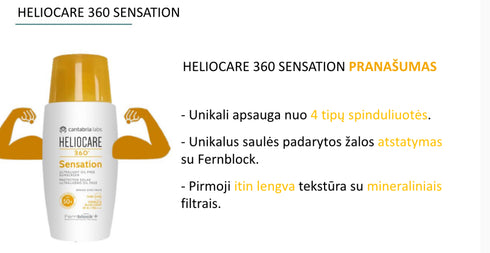HELIOCARE 360º SENSATION KREMAS SPF 50+, 50 ML