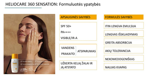 HELIOCARE 360º SENSATION KREMAS SPF 50+, 50 ML