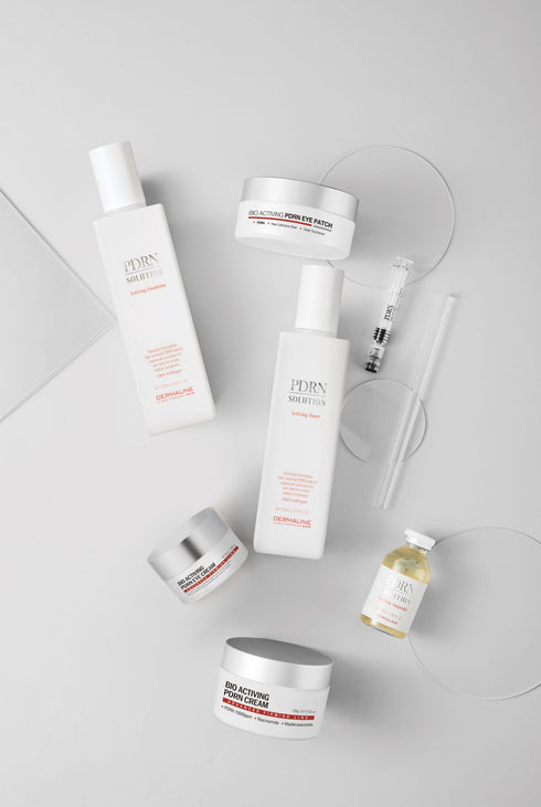 DERMALINE PDRN SOLUTION EMULSION Dvigubo Poveikio Emulsija (Lengva Kremo Versija) Odos Regeneracijai, Drėkinimui Ir Elastingumui, 200 Ml