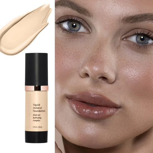 YOUNGBLOOD Skystas mineralinis makiažo pagrindas - pudra “Liquid Mineral Foundation” PEBBBLE COOL