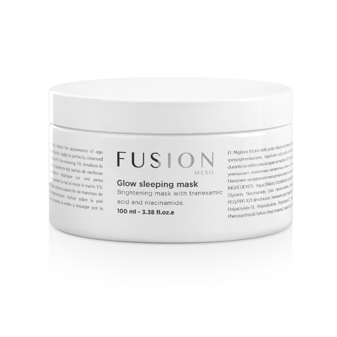 FUSION “GLOW SLEEPING MASK” NAKTINĖ ŠVIESINAMOJI KAUKĖ PRIEŠ ODOS SENĖJIMĄ, 100 ml.