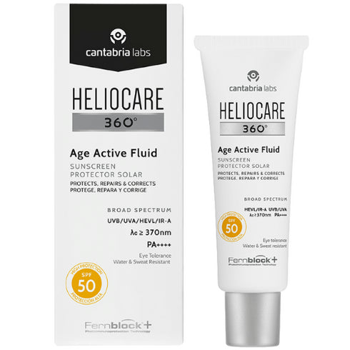 HELIOCARE 360 AGE ACTIVE FLUIDAS SPF50+/ FLUIDINĖ APSAUGA NUO SAULĖS LĖTINANTI SENĖJIMĄI, 50 ML