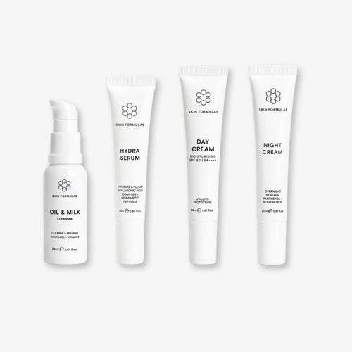 Skin Formulas The Mini Essentials Kit,         4 produktų mini odos priežiūros rinkinys
